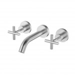 PLNZ Brushed Nickel Lead Free Full Turn Bath Tap Set PLNZ Brushed Nickel Lead Free Full Turn Bath Tap Set